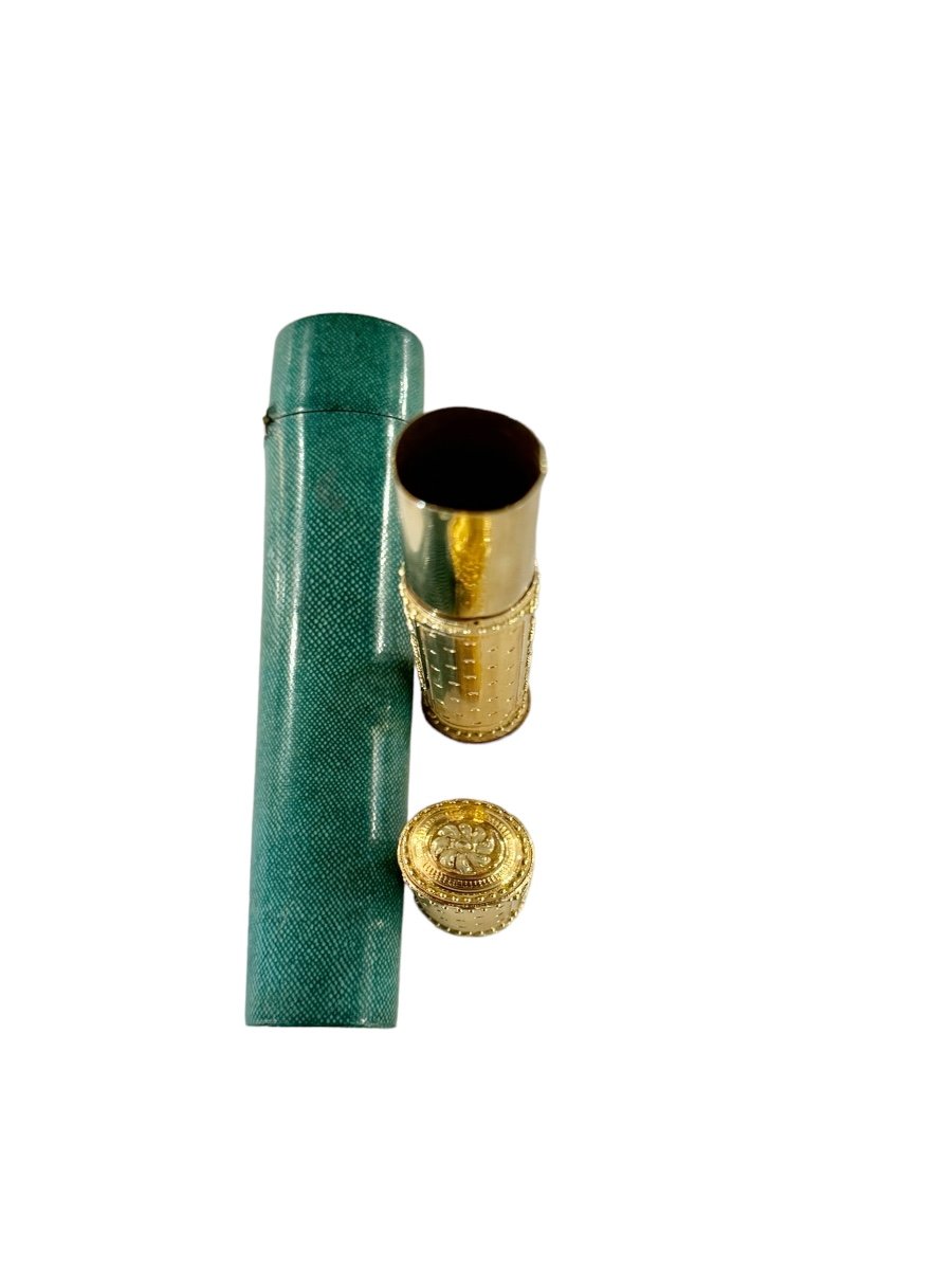 Gold Sealing Wax Case Galuchat Case Louis XVI Period