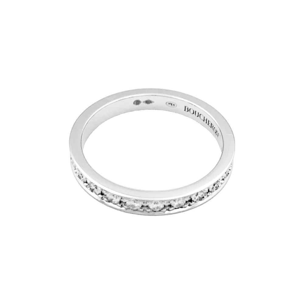 Bague Boucheron, "Beloved", platine et diamants. - Maison Eloe