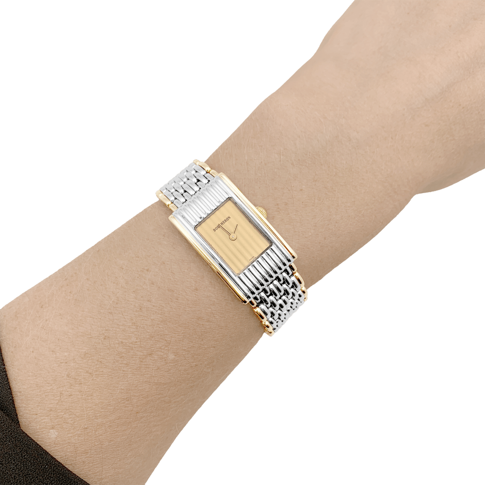 Montre Boucheron, "Reflet", acier et or jaune. - Maison Eloe