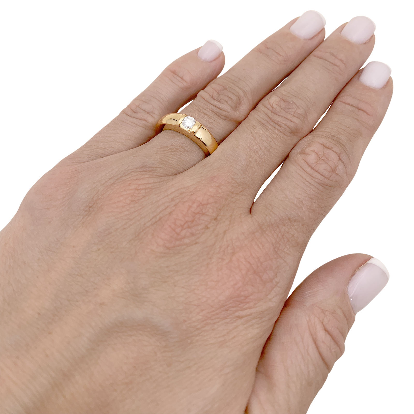 Bague Chaumet, "Gioia", or jaune, diamant.