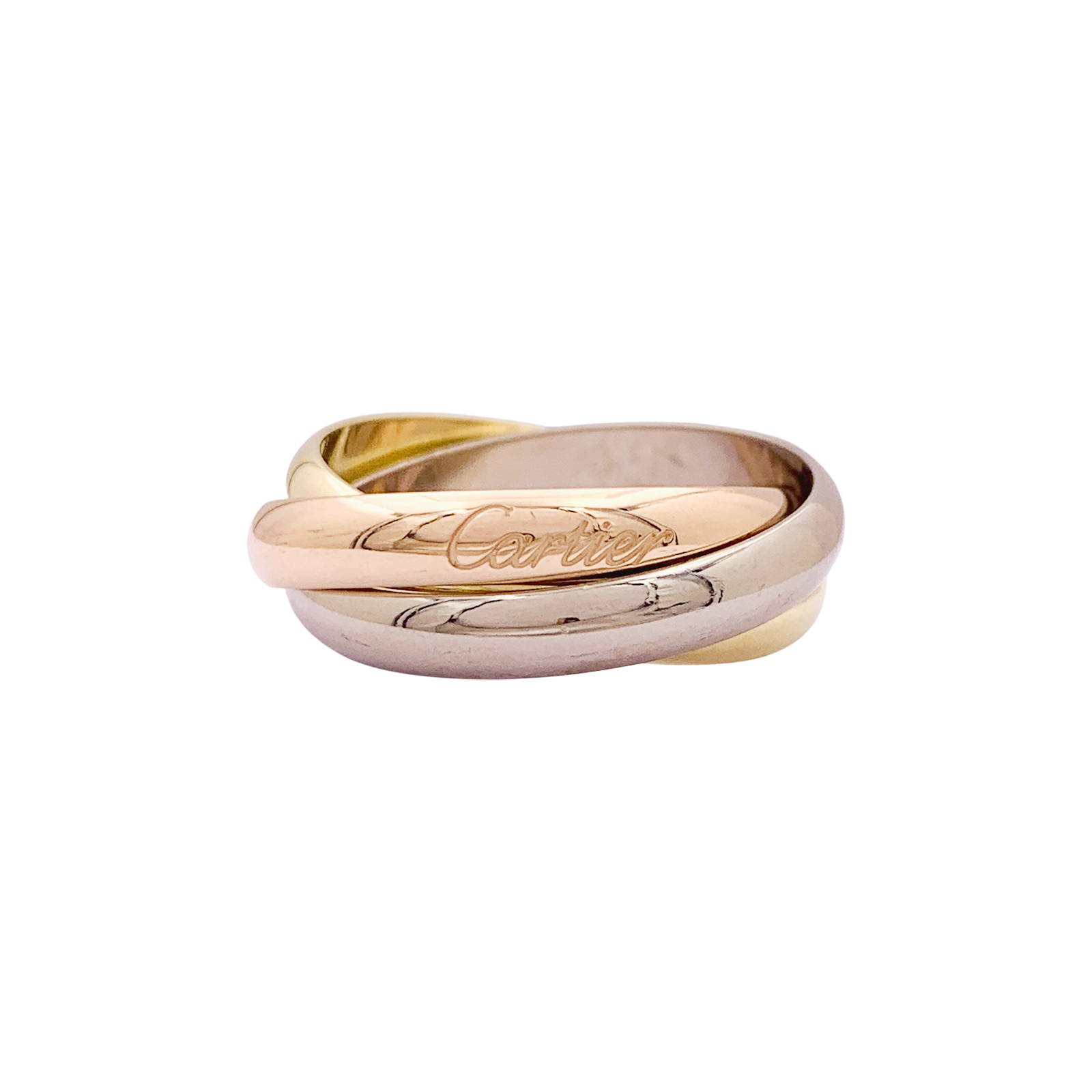 Bague Cartier, "Trinity Classique", trois ors.