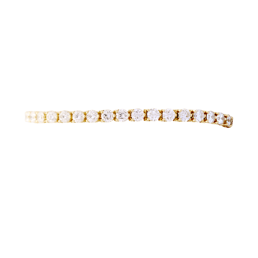 Bracelet ligne Cartier, or jaune et diamants. - Maison Eloe