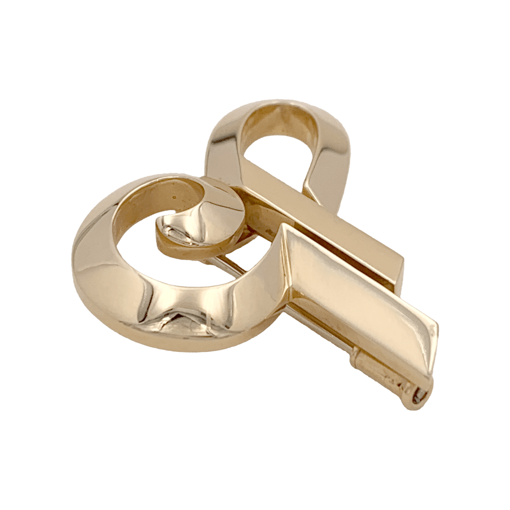 Broche Cartier, « Initiales », or jaune. - Maison Eloe