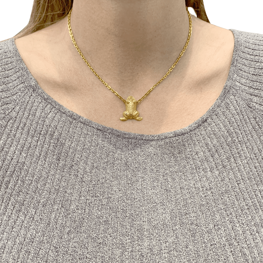 Collier « Grenouille », or jaune.