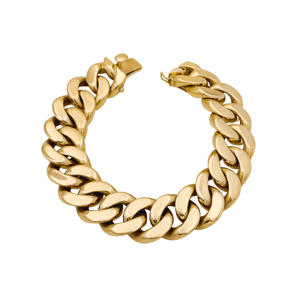 Bracelet vintage gourmette en or rose. - Maison Eloe