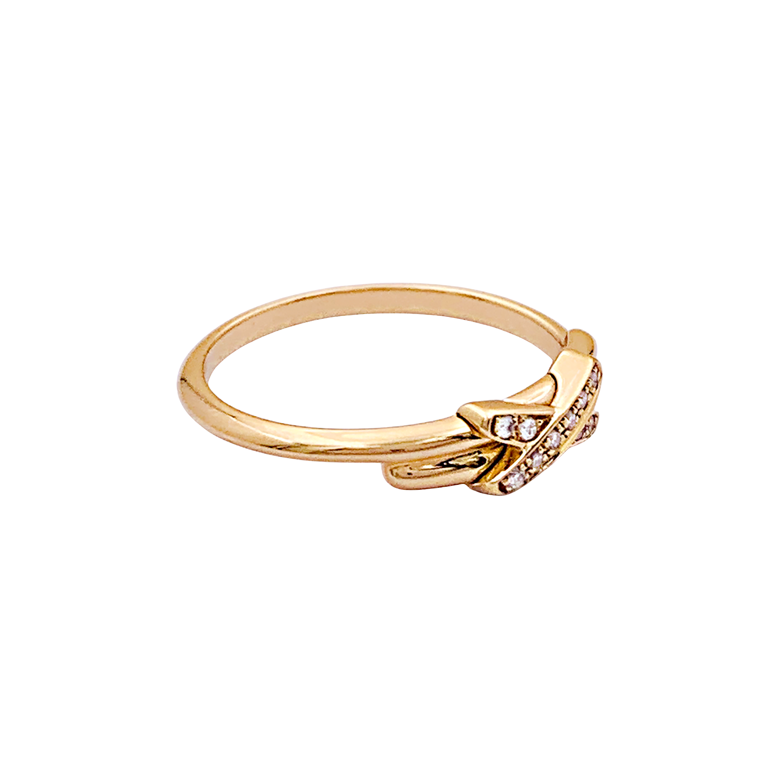 Bague Chaumet, "Jeux de Liens", or rose et diamants.