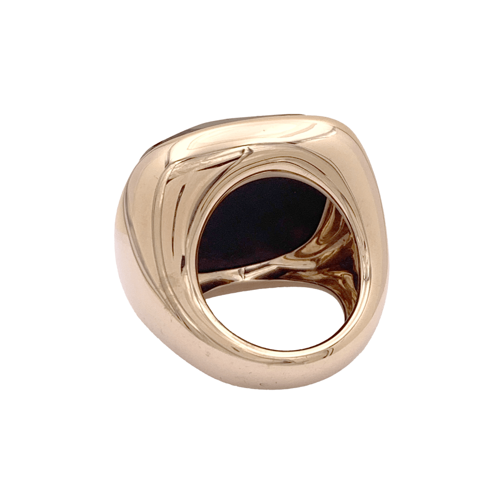 Bague Pomellato "Victoria", or rose, jais. - Maison Eloe