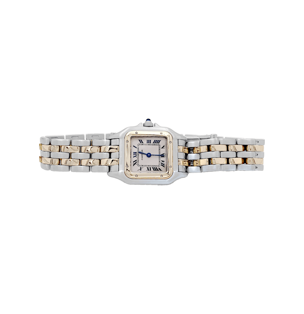 Montre Cartier, "Panthère", acier et or jaune. - Maison Eloe