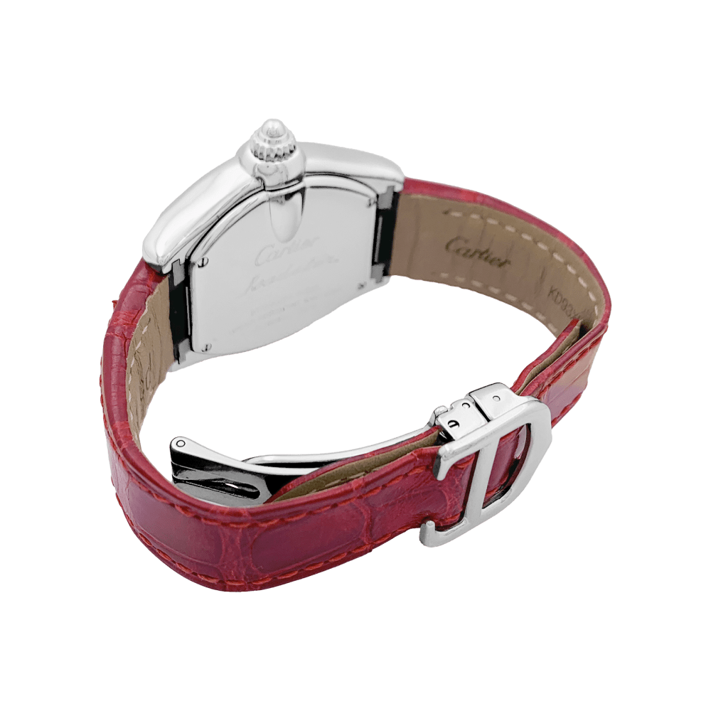 Montre Cartier, "Roadster", acier.