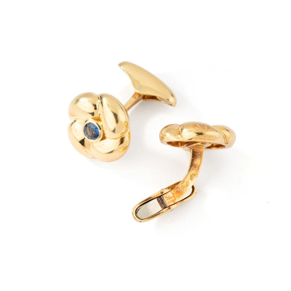 Boutons de manchette FRED en or jaune - Maison Eloe