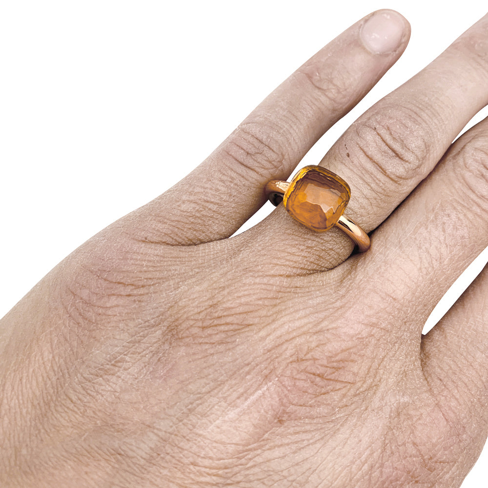 Pomellato ring, "Nudo Classic", pink gold, citrine.