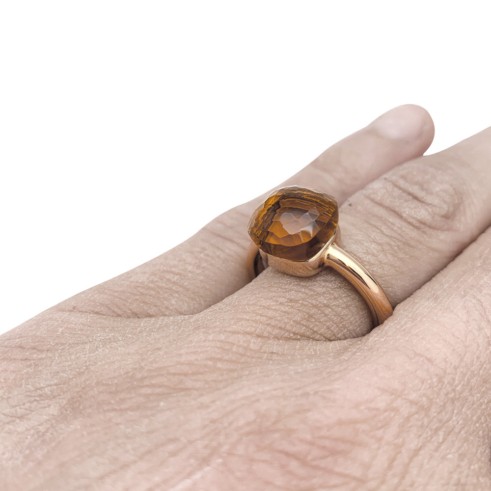 Pomellato ring, "Nudo Classic", pink gold, citrine.