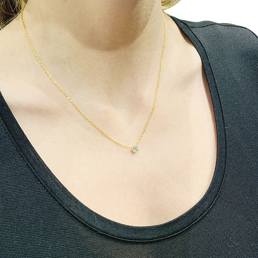 Cartier solitaire necklace, "1895", yellow gold.