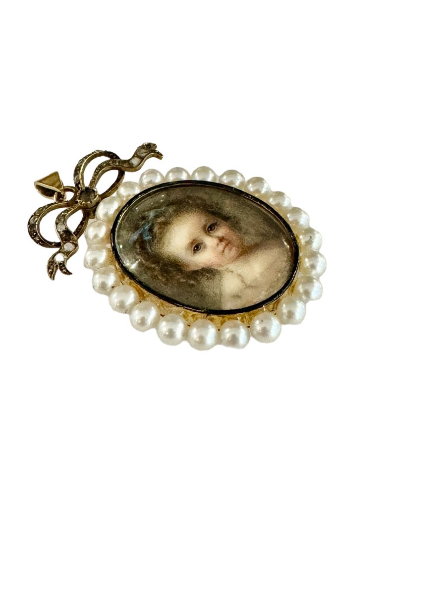 By Cécile Villeneuve, Miniature, portrait of Yolande de Luynes