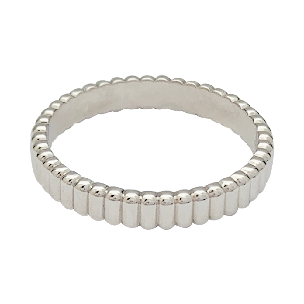 Alliance Boucheron "Grosgrain" en or blanc.