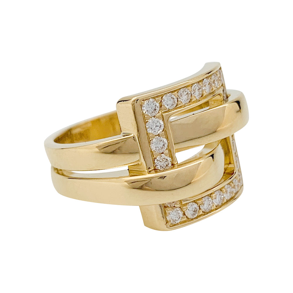 Bague Boucheron, "Déchaînée", or jaune, diamants.