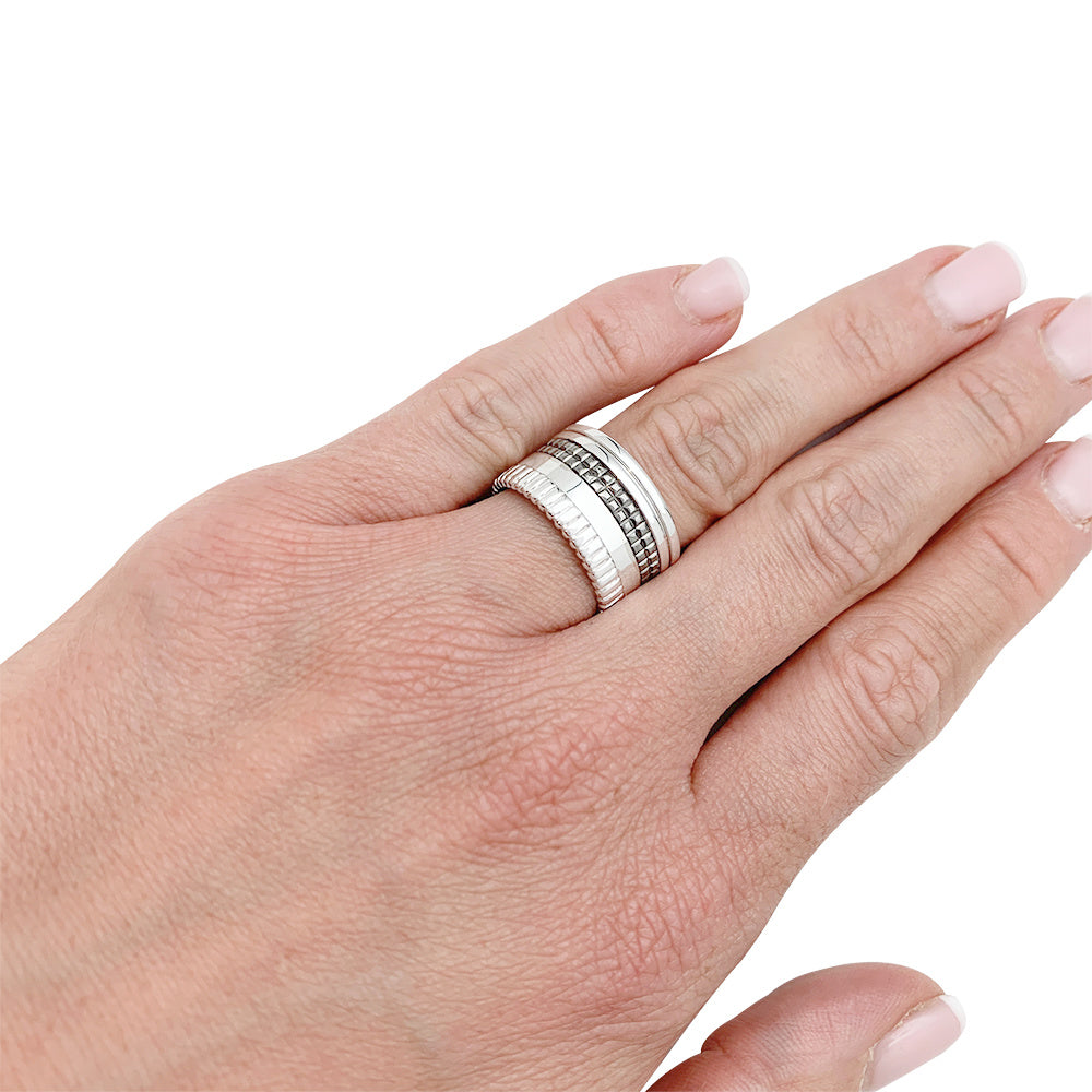 Bague Boucheron, "Quatre Black Edition", en or blanc.