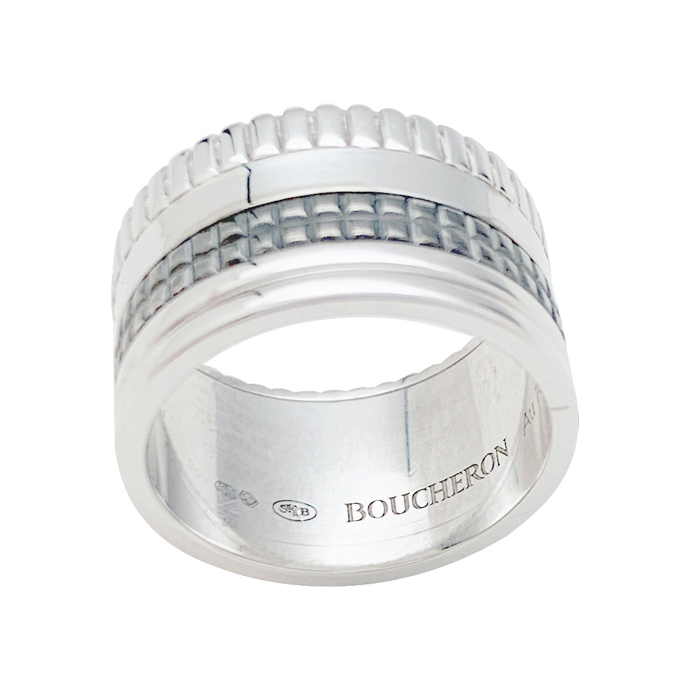 Bague Boucheron, "Quatre Black Edition", en or blanc.