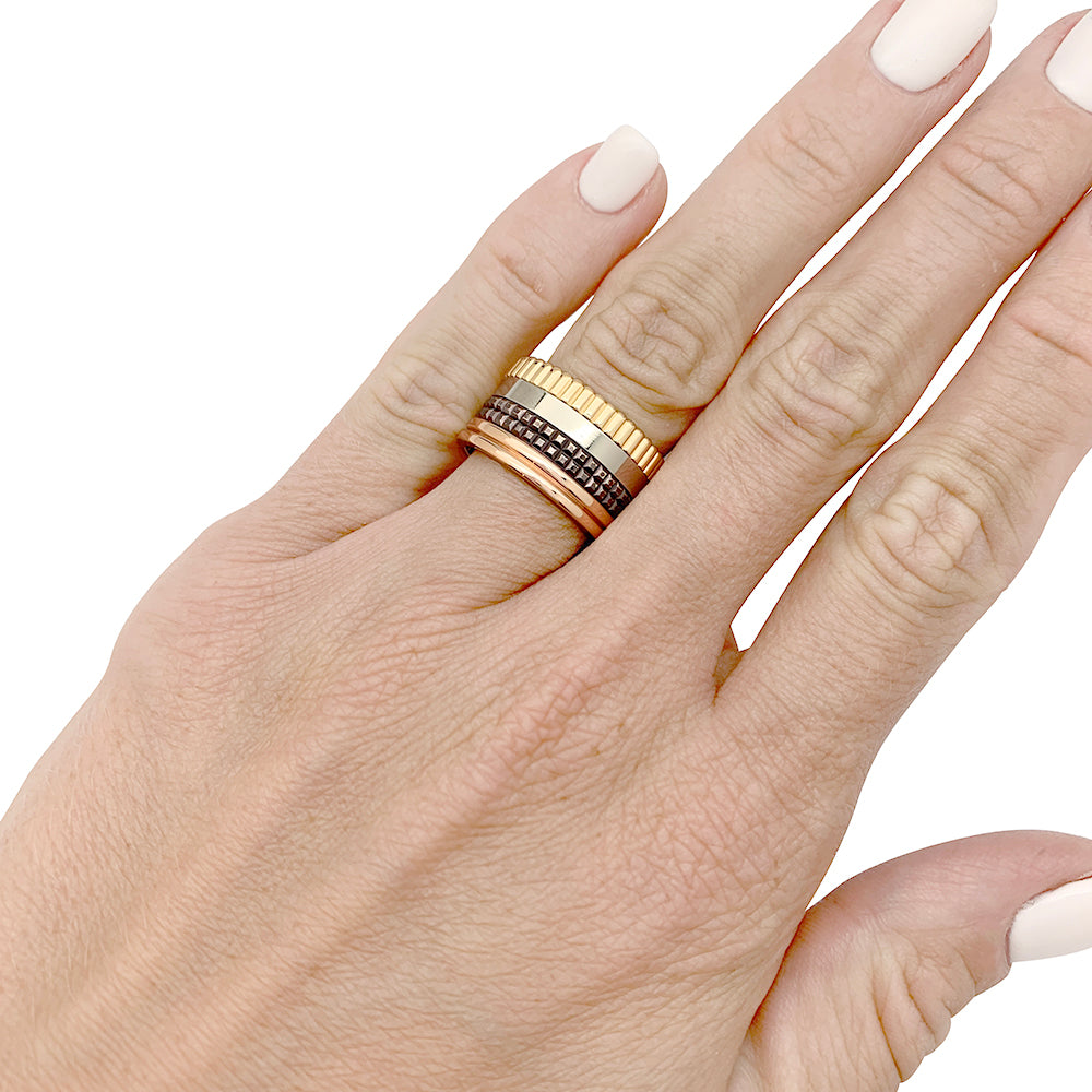 Bague Boucheron, "Quatre Classique Large", quatre tons.