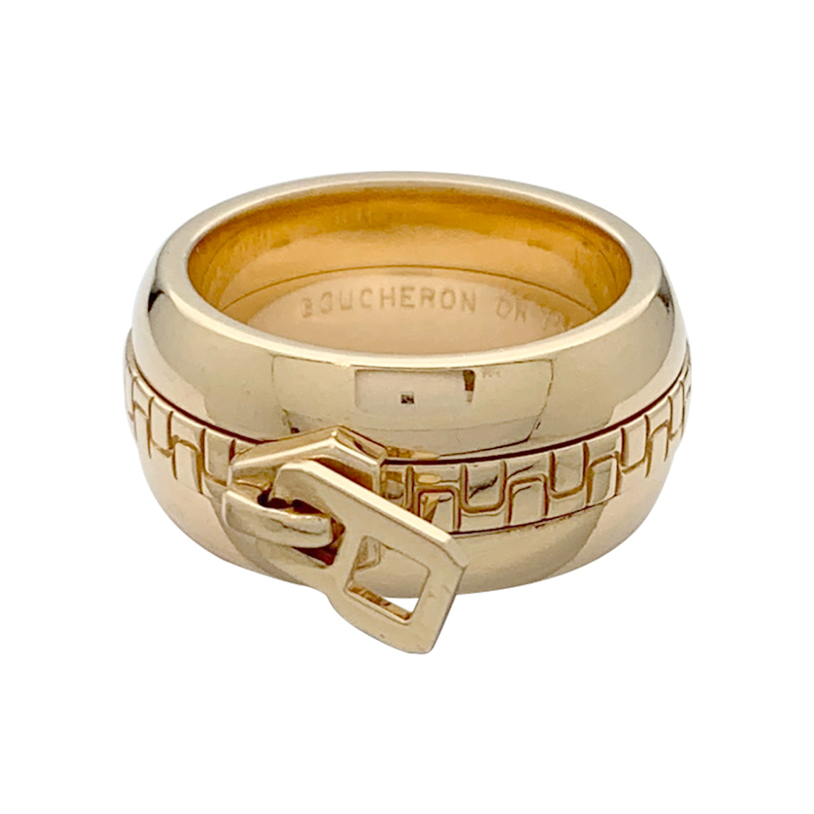 Bague Boucheron, "Zip", or jaune 750/000.
