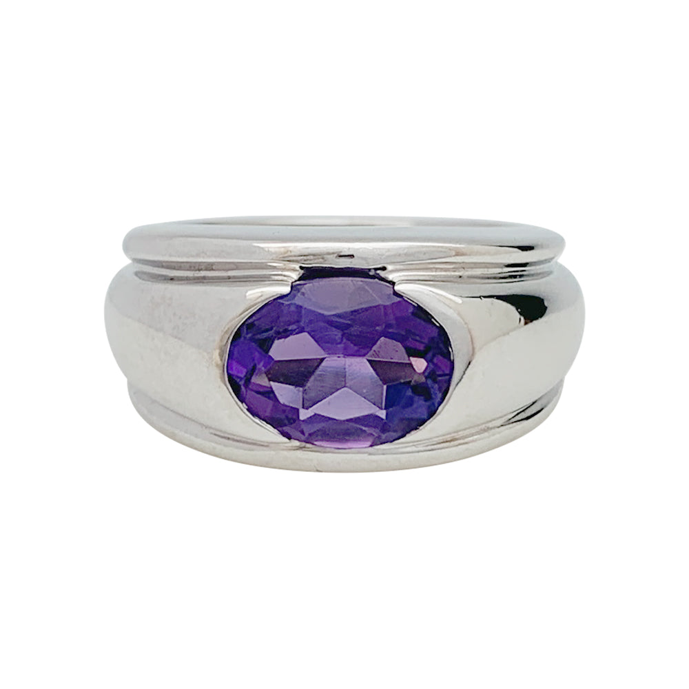 Bague Boucheron, "Roxane", or blanc améthyste.