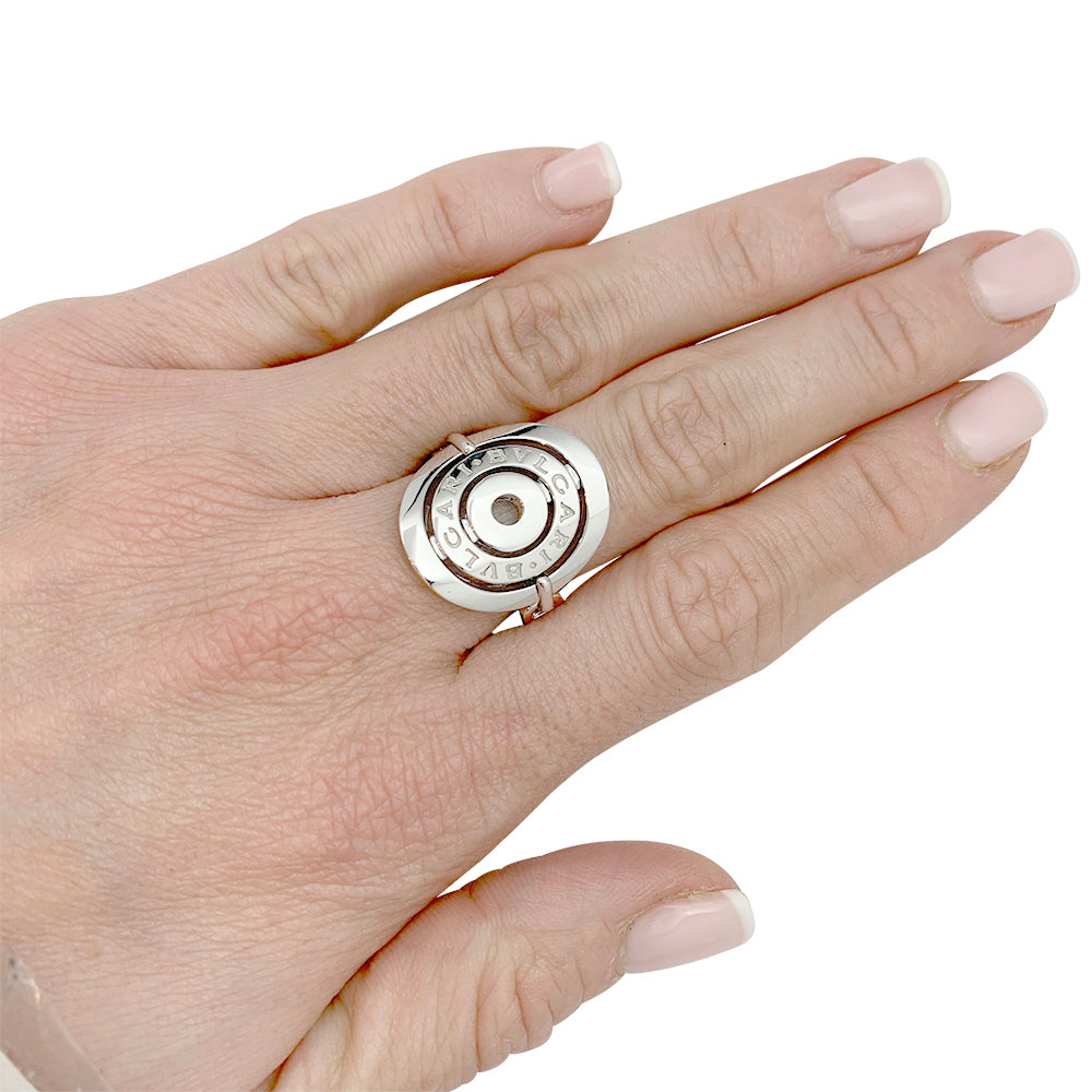 Bague Bulgari, "Astrale", or blanc.