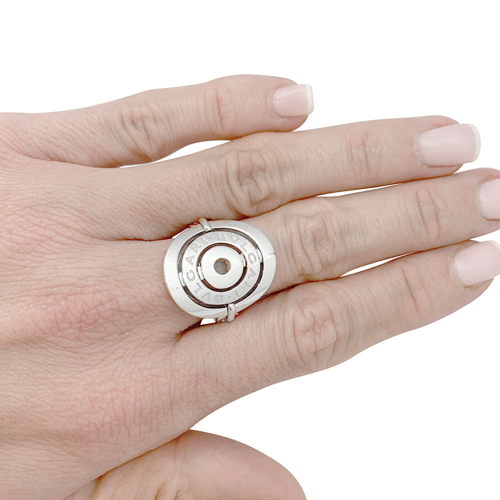 Bague Bulgari, "Astrale", or blanc.