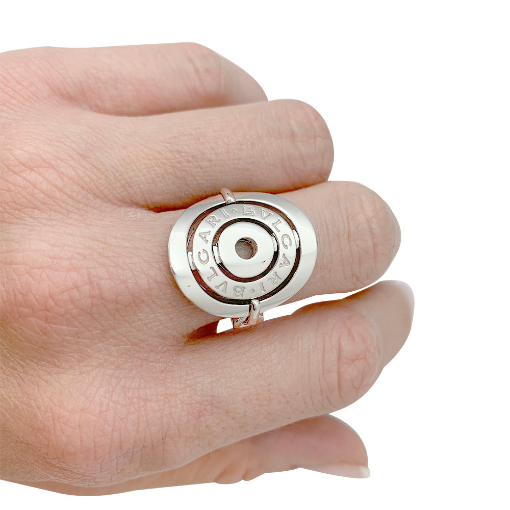 Bague Bulgari, "Astrale", or blanc.