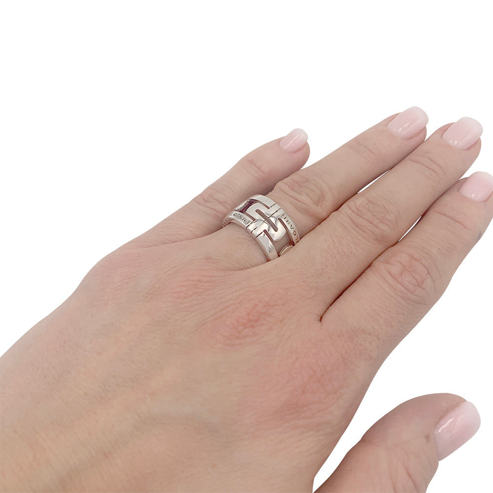 Bague Bulgari, "Parentesi", or blanc.
