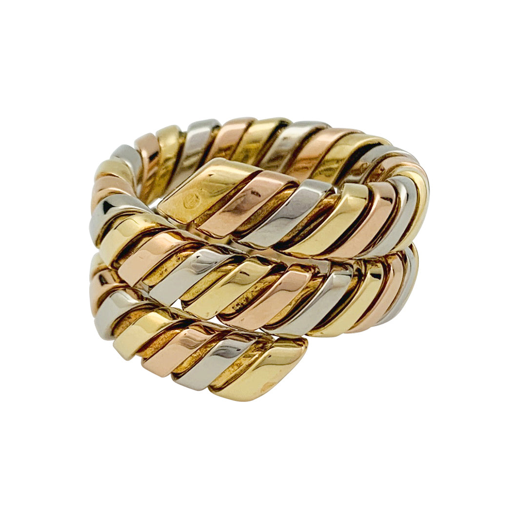 Bague Bulgari, "Tubogas", trois ors.