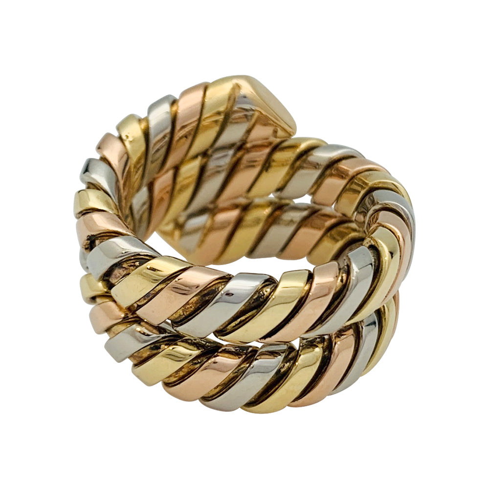 Bague Bulgari, "Tubogas", trois ors.