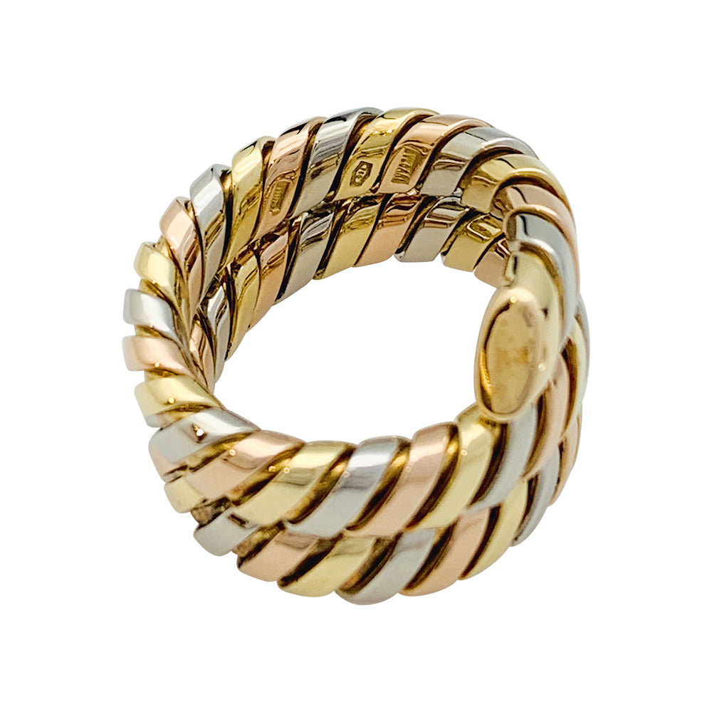 Bague Bulgari, "Tubogas", trois ors.