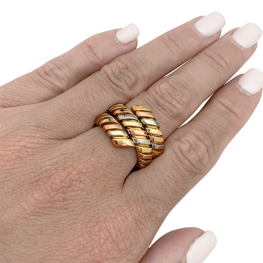Bague Bulgari, "Tubogas", trois ors.