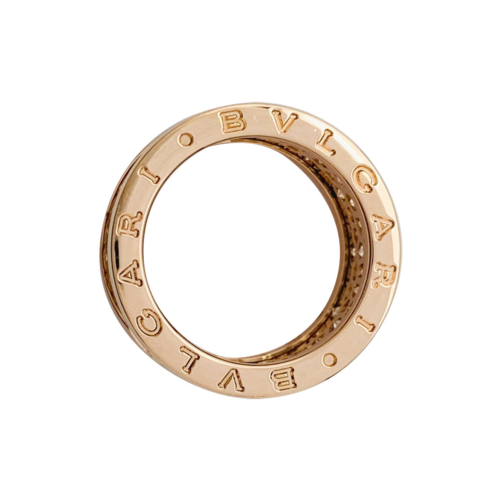 Bague Bulgari "B.Zero1" en or rose et diamants.