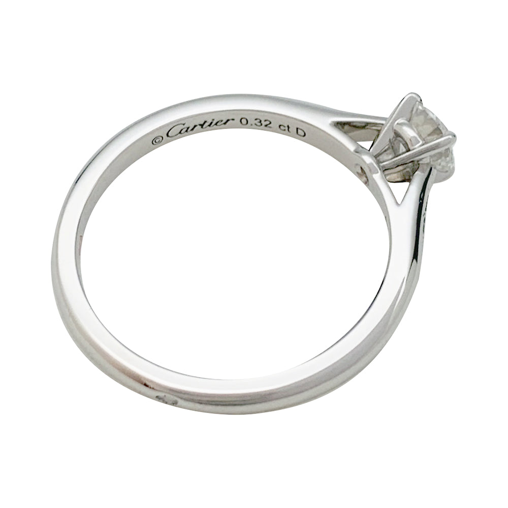 Cartier solitaire, "1895", 0.32 ct diamond, platinum.