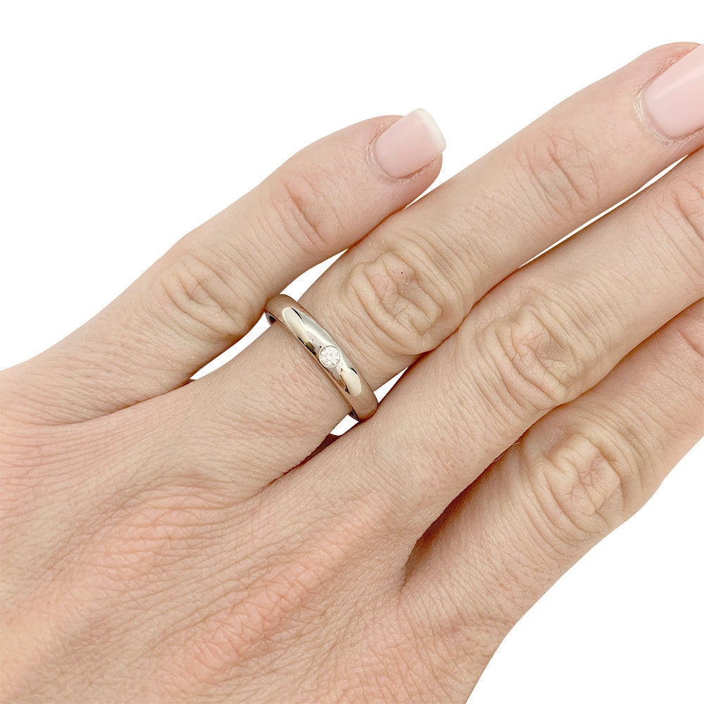 Bague Cartier, "1895", platine, diamant.