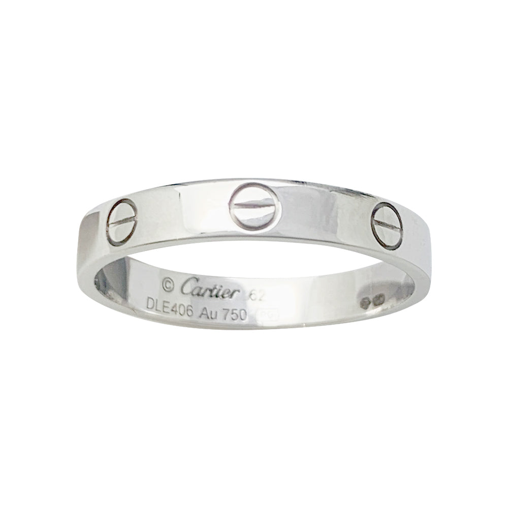 Bague Cartier, "Alliance Love", or blanc.
