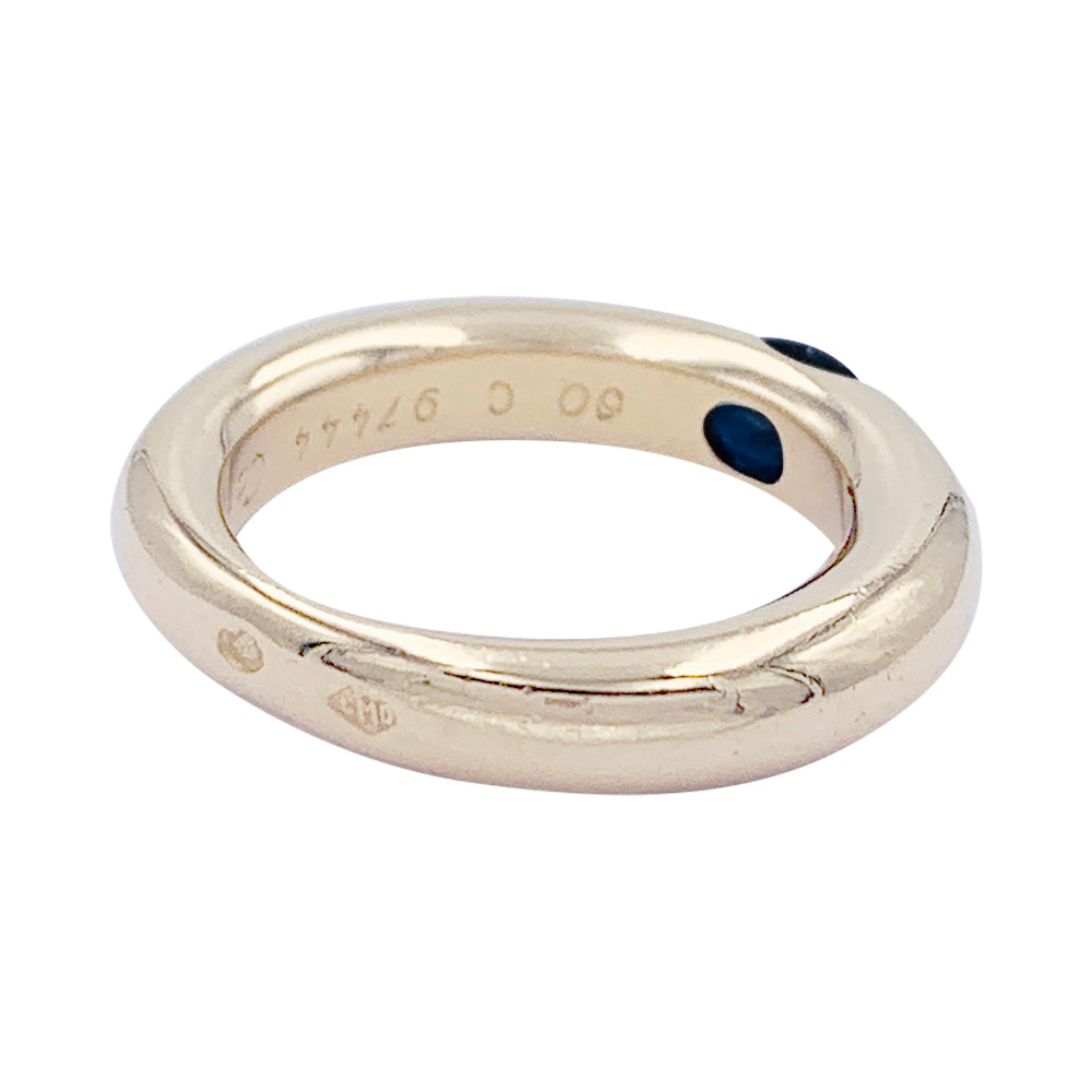 Cartier ring, "Ellipse", yellow gold, sapphire.