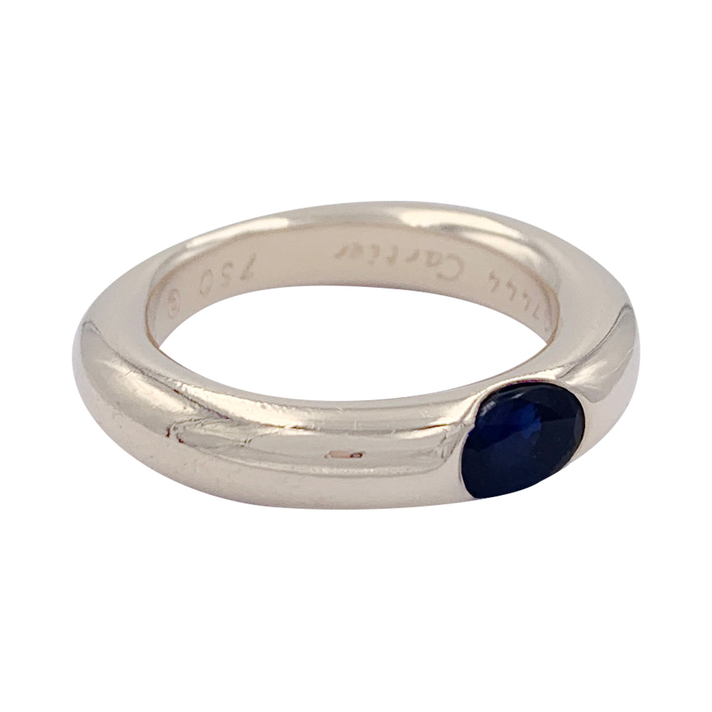 Bague Cartier, "Ellipse", or jaune, saphir.