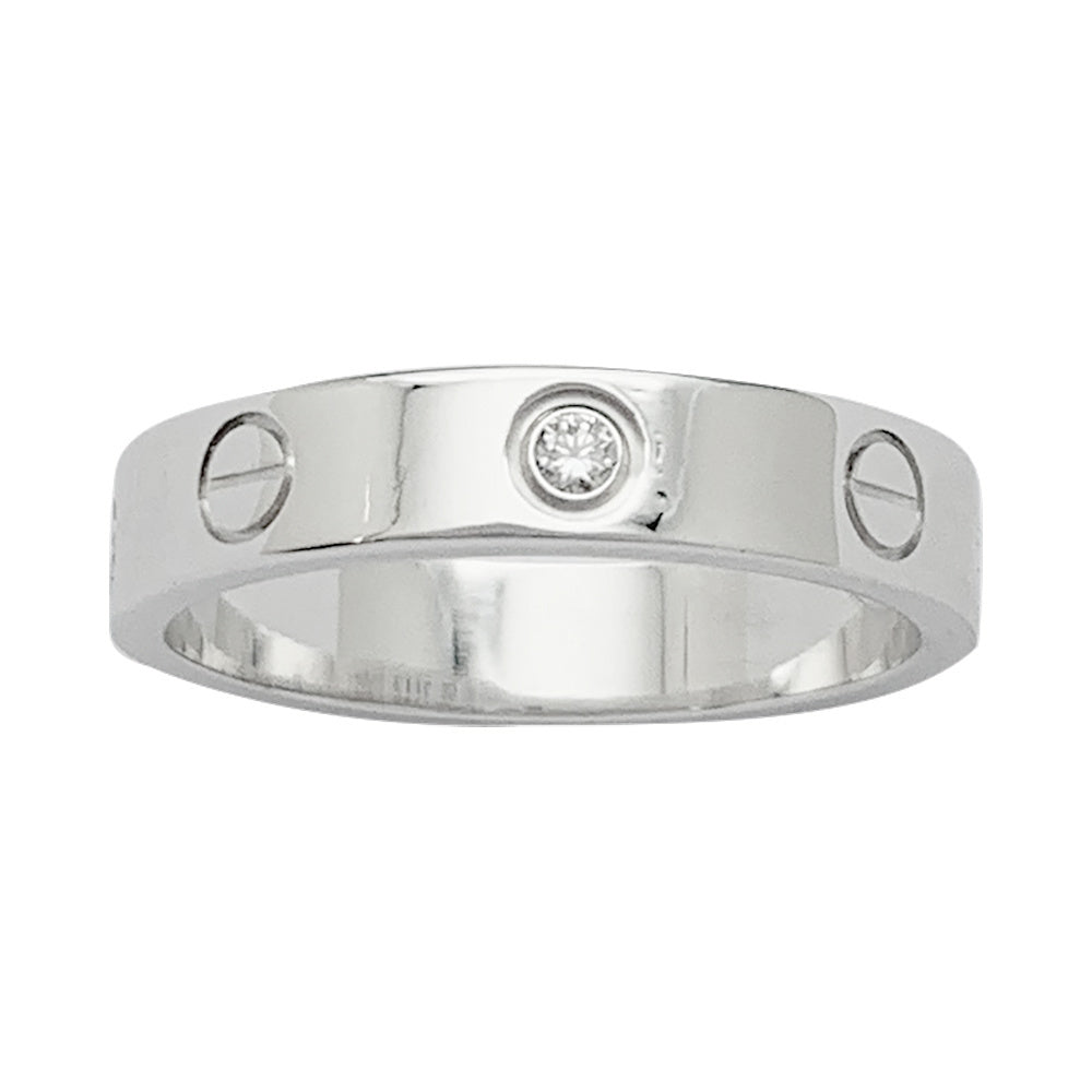 Bague Cartier "Love" en or blanc, diamant.