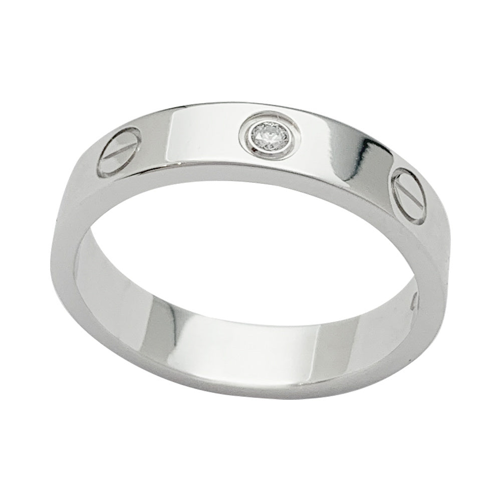 Bague Cartier "Love" en or blanc, diamant.