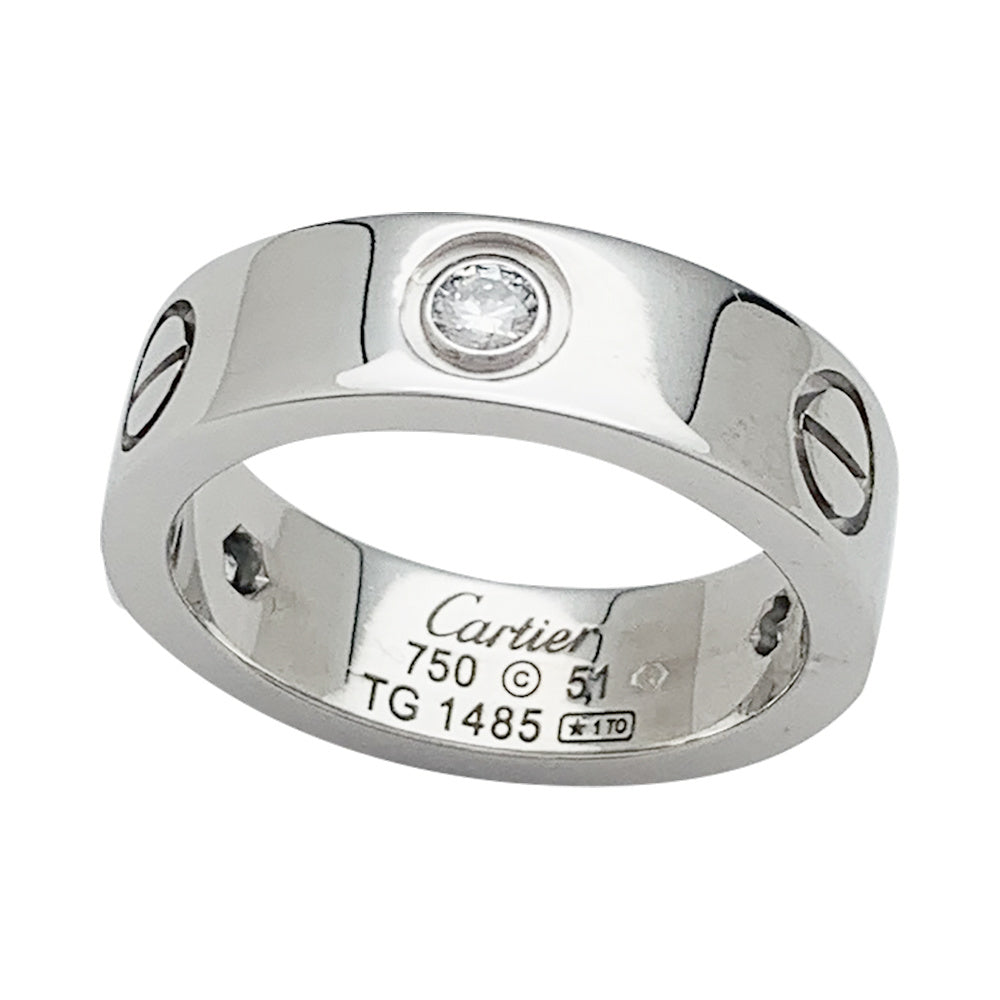 Cartier ring, "Love", white gold, diamonds.