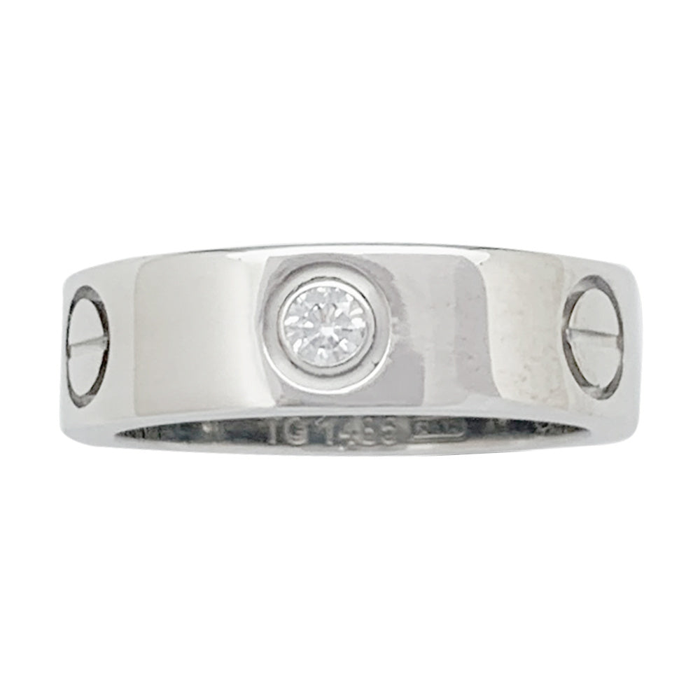 Bague Cartier, "Love",or blanc, diamants.