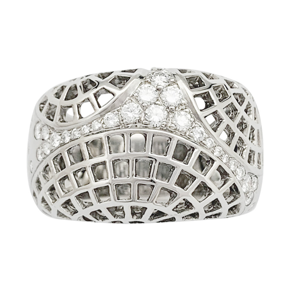 Bague Cartier, "Nouvelle Vague Paris", or blanc.