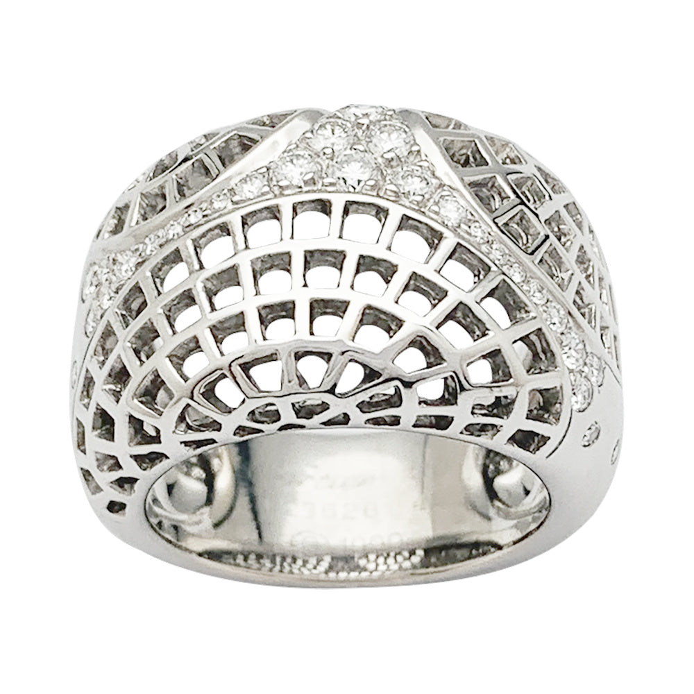 Bague Cartier, "Nouvelle Vague Paris", or blanc.