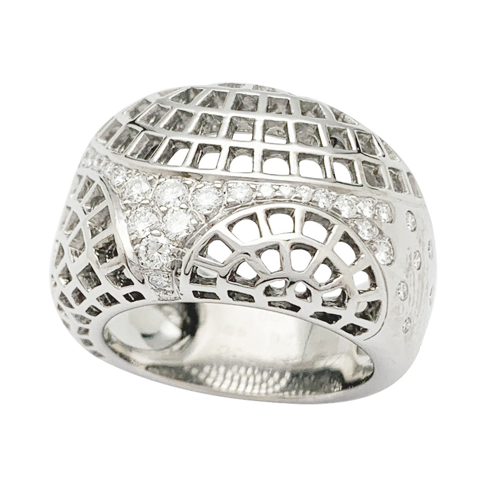 Bague Cartier, "Nouvelle Vague Paris", or blanc.