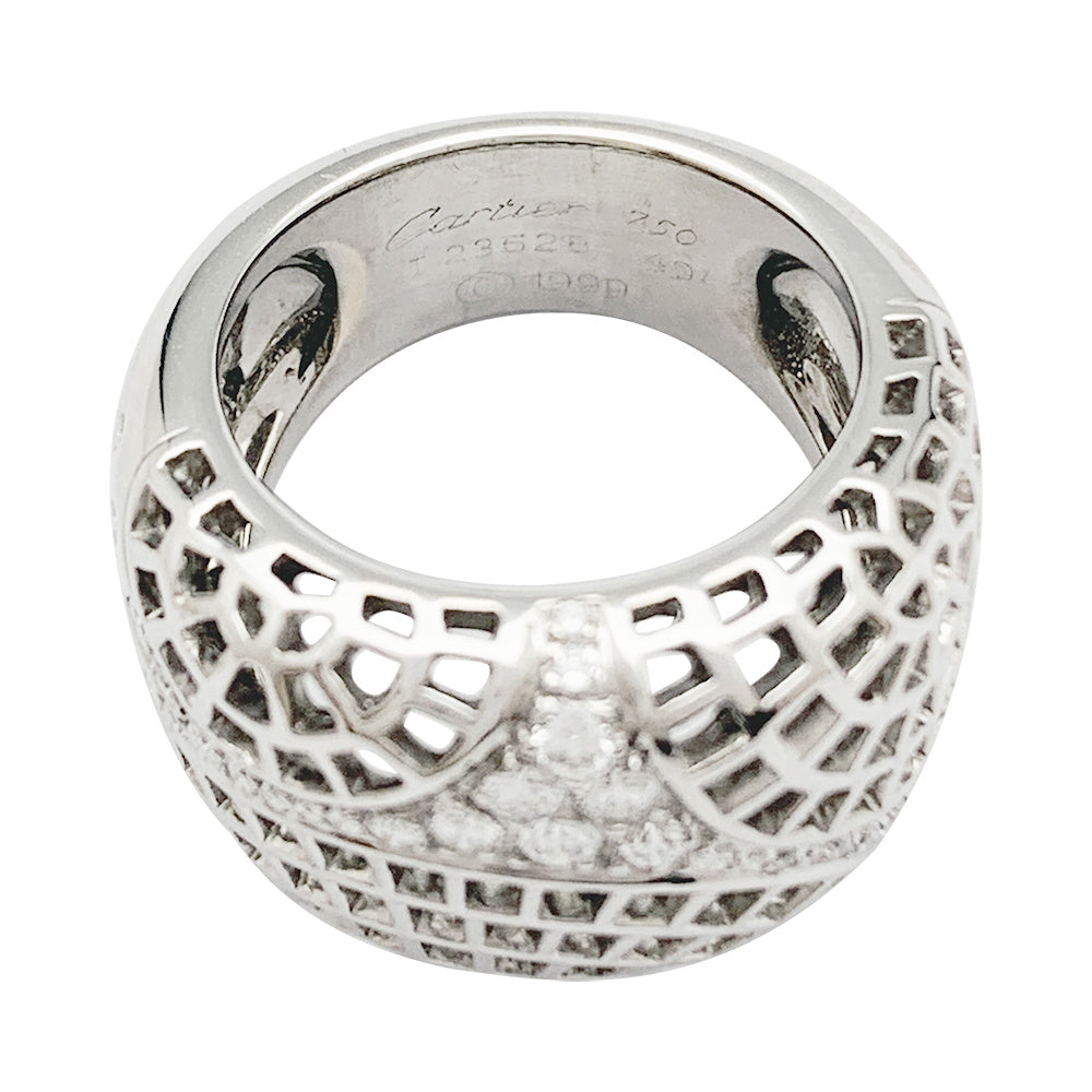 Bague Cartier, "Nouvelle Vague Paris", or blanc.