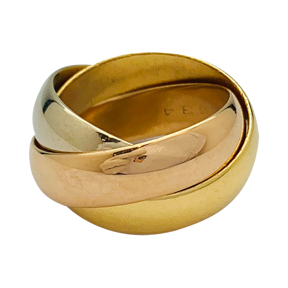 Bague Cartier "Trinity" 3 ors, grand modèle.