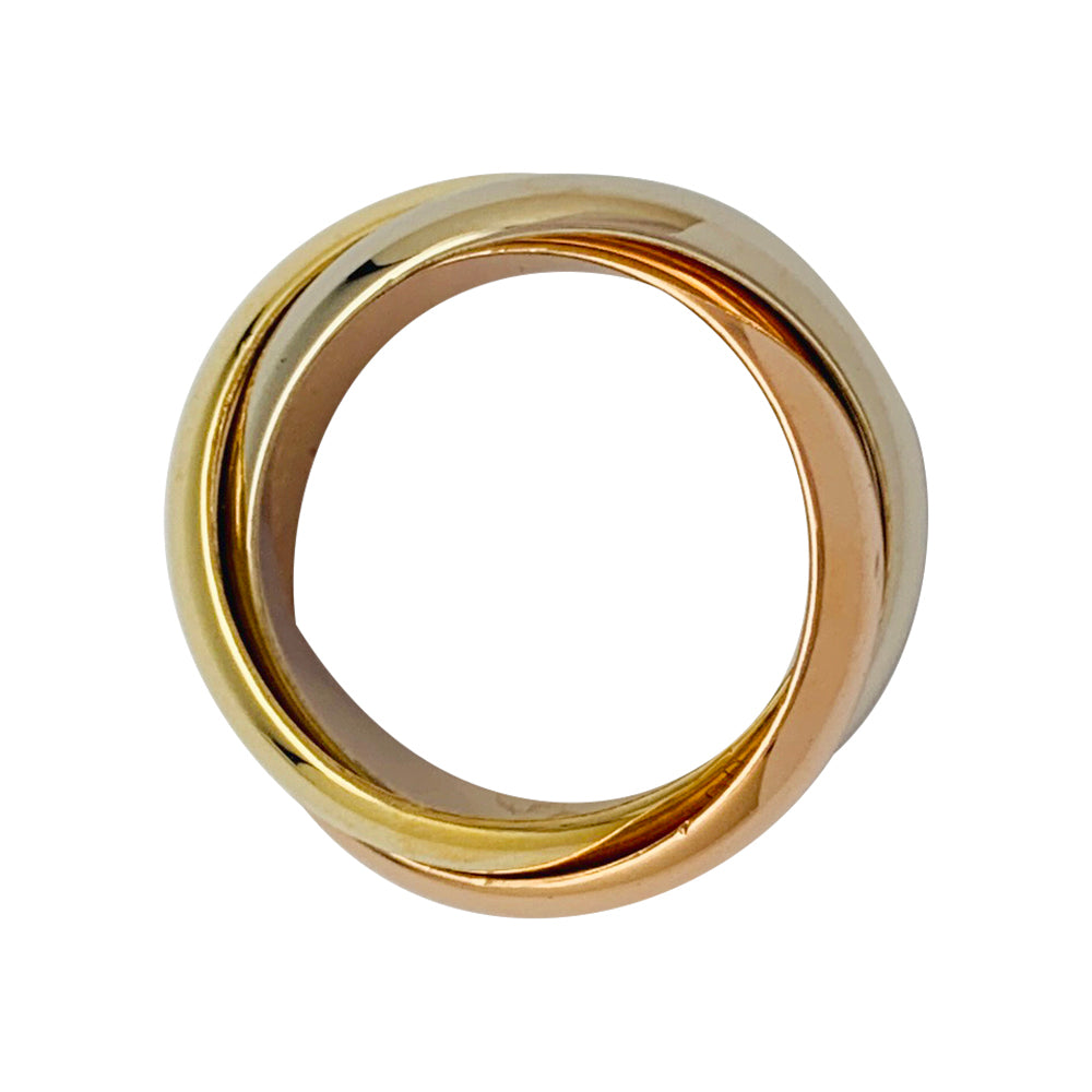 Bague Cartier "Trinity" 3 ors, grand modèle.