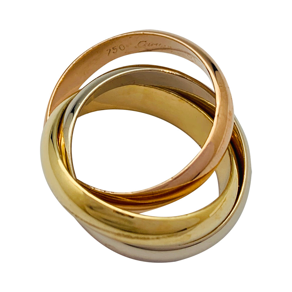 Bague Cartier "Trinity" 3 ors, grand modèle.
